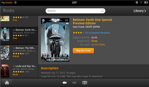 read comics on kindle fire-Select comics and purchase